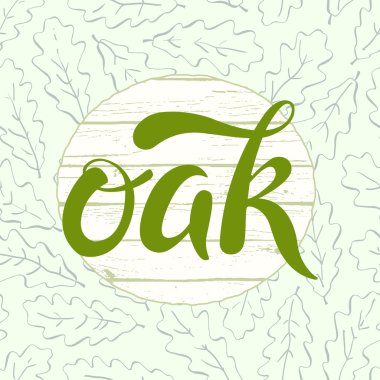 Elle çizilmiş Meşe yaprağı