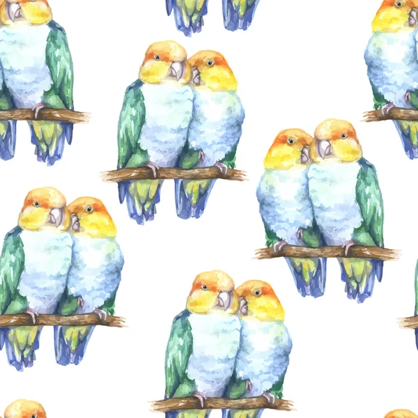Parlak papağan ile desen