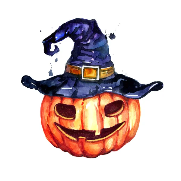 Acuarela calabaza de Halloween — Foto de Stock