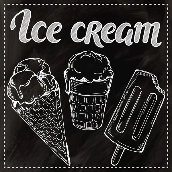 Obrysový zmrzlina — Stockový vektor
