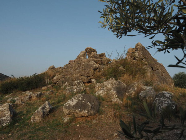 Side view of the Pyramid of Hellinikon near Kefalari_Peloponnese_Greece