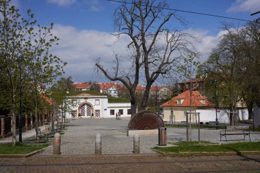 Prag, Çek Cumhuriyeti - 23 Nisan 2021 - Sophie Chotkova hayranı - Çek ve dünya tarihinin bu önemli şahsiyetine adanmış bir heykel                               