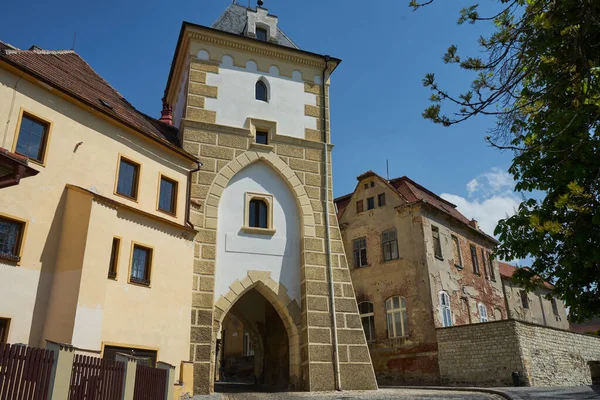 Zatec Τσεχία Μαΐου 2021 Πύλη Των Γοτθικών Ιερέων Είναι Μία — Φωτογραφία Αρχείου