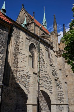 Kolin, Czech Republic - May 22, 2021 - The Church of St. Bartholomew on Bartholomew's Hill one sunny spring afternoon                               