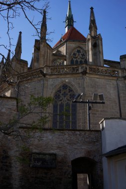    Kolin, Czech Republic - May 22, 2021 - The Church of St. Bartholomew on Bartholomew's Hill one sunny spring afternoon                            