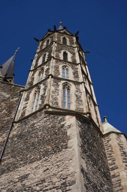 Kolin, Czech Republic - May 22, 2021 - The Church of St. Bartholomew on Bartholomew's Hill one sunny spring afternoon                               