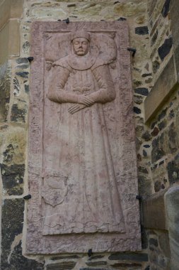  Kourim, Çek Cumhuriyeti - 22 Mayıs 2021 - Kourim 'deki St. Stephen Kilisesi - erken dönem Avrupa mimarisinin en önemli eserlerinden biri..                               