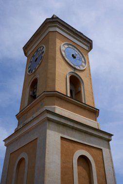 Eze, Fransa - 17 Haziran 2021 Notre Dame de l 'Assomption Kilisesi                               