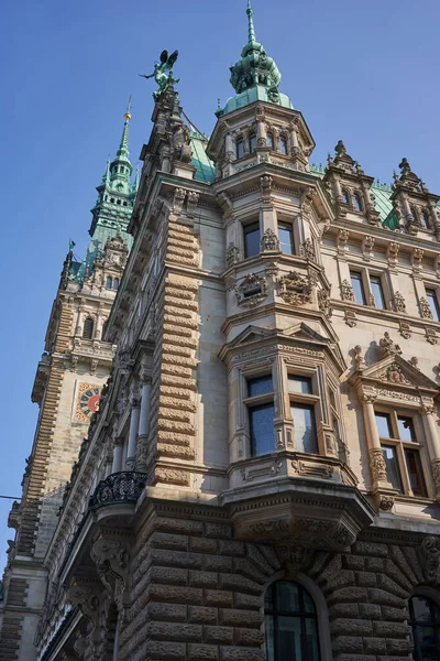 Hamburg Németország 2021 Július Hamburg Városháza Rathaus Önkormányzat Székhelye Rathaus — Stock Fotó