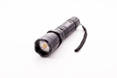 Elektro şoklu siyah metal fener.