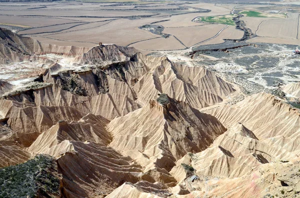 Las Bardenas Reales Natural Reserve Biosphere Reserve Navarra Spanyolország — Stock Fotó