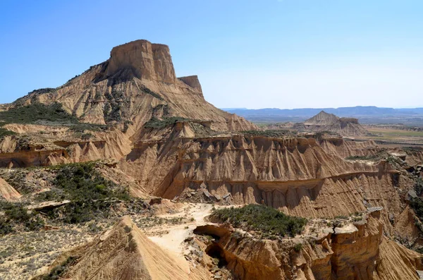 Las Bardenas Reales Natural Reserve Biosphere Reserve Navarra Spanyolország — Stock Fotó