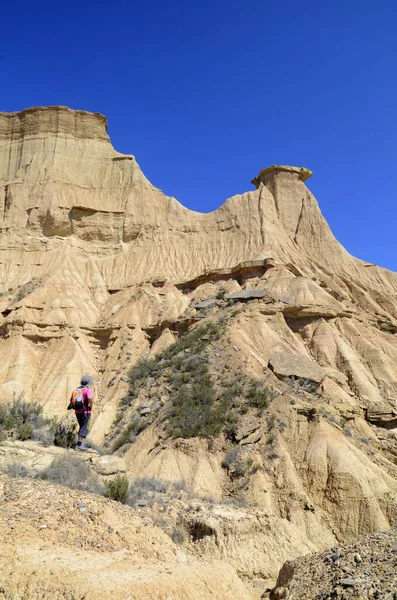Las Bardenas Reales 'teki peri bacası, Doğal Rezerv ve Biyosfer Rezervi, Navarra, İspanya