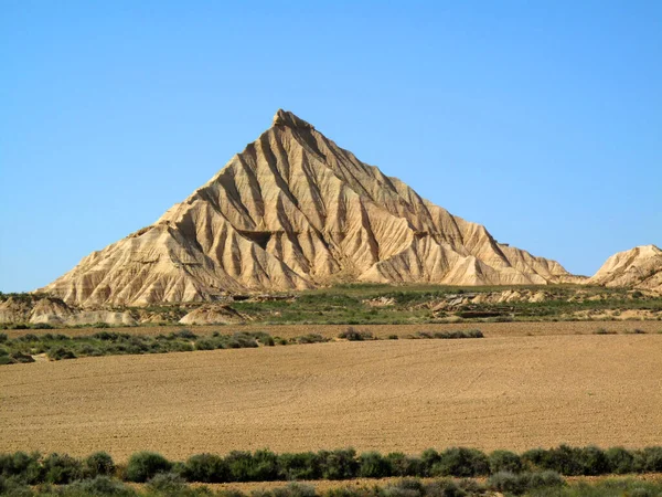 Landscape Bardenas Reales Natural Reserve Biosphere Reserve Navarra Spain — Stock Photo, Image