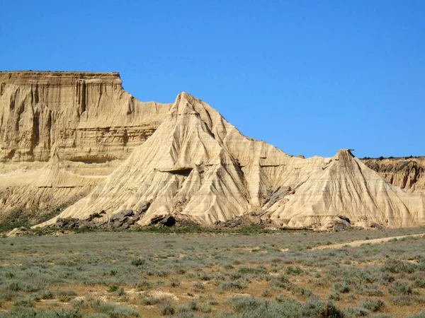 Landscape Bardenas Reales Natural Reserve Biosphere Reserve Navarra Spain Stock Picture