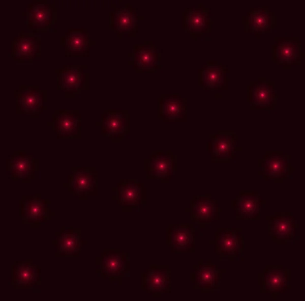 Varicella, puntini al neon incandescenti rossi, sfondo scuro — Vettoriale Stock