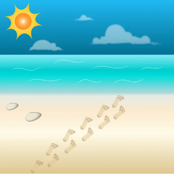 Beach — Stock Vector