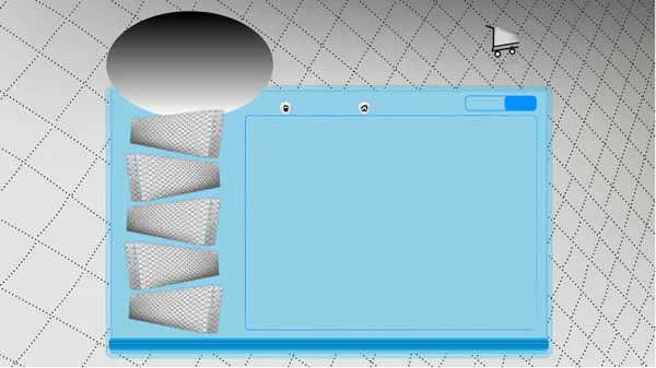 Vector mattress design website template, on-line shopping — Stock Vector