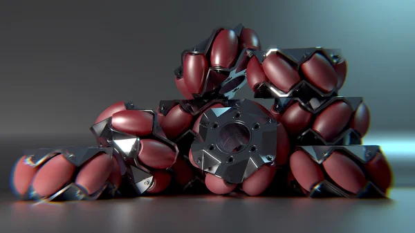 Omni tekerlekler 3d görüntüleme, render 3d modellerin