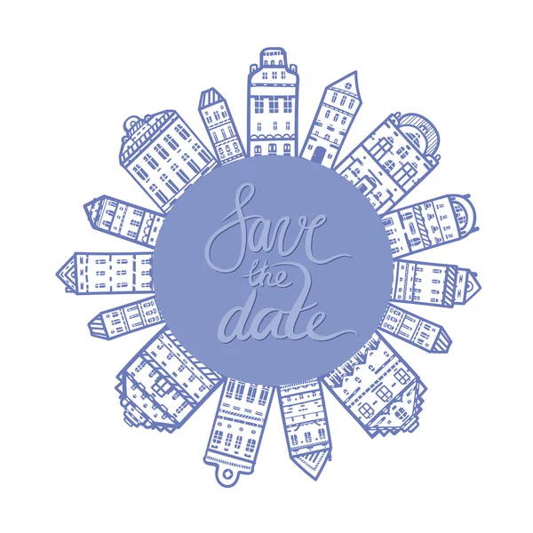 Dekoratif mimari vektör yuvarlak sınır.