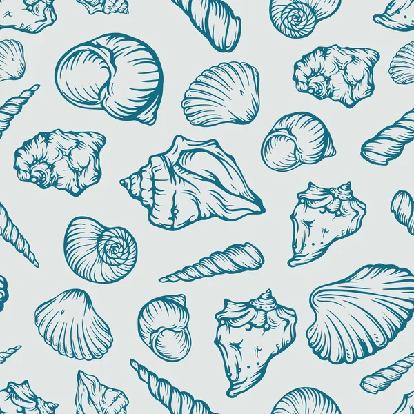 Deniz kabukları ile seamless modeli.