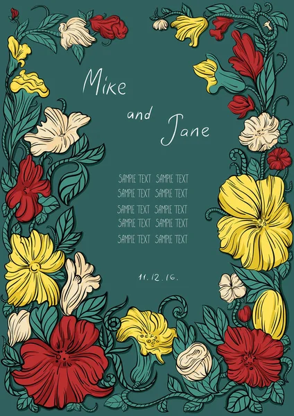 Koyu turkuaz arka plan karede dikey çiçek.