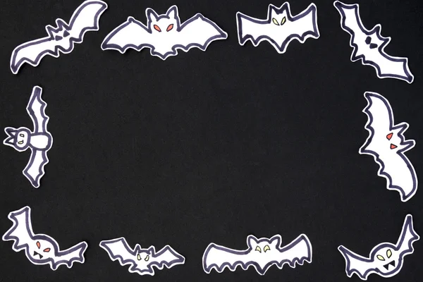 Marco de Halloween murciélagos horizontales — Foto de Stock