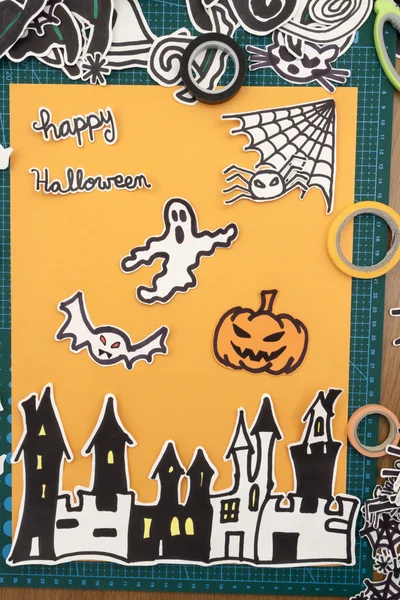 Halloween notatnik układ — Zdjęcie stockowe