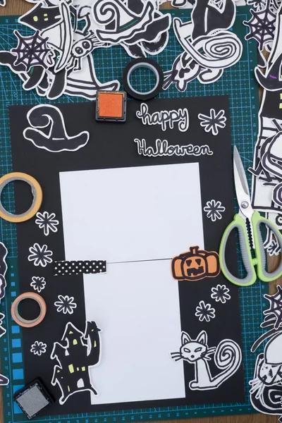 Layout scrapbook halloween — Fotografia de Stock