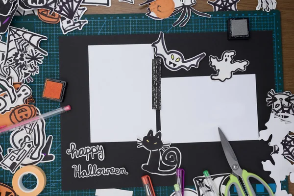Halloween Scrapbook layout — Stockfoto