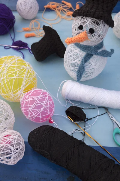 Xmas süslemeleri el sanatları kardan adam