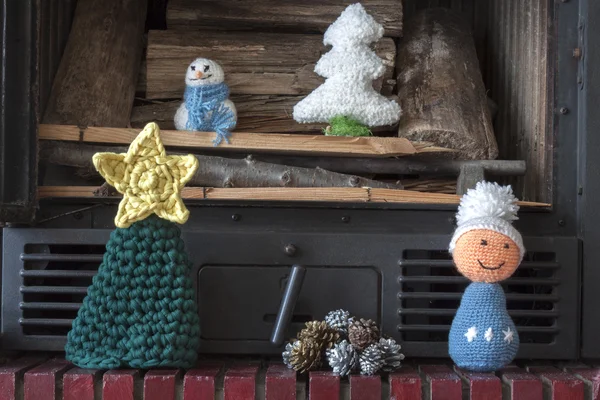 Xmas süslemeleri el sanatları şömine