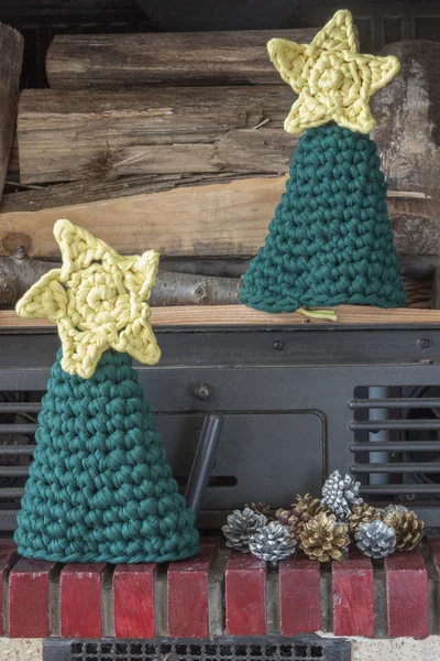 Xmas süslemeleri el sanatları şömine ağaçlar