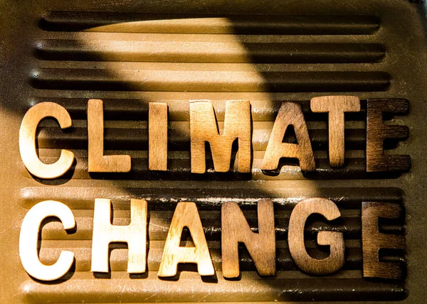 climate change word on background