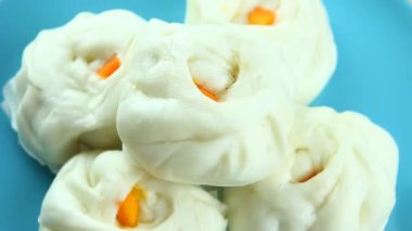 Stüdyo Chiangmai Tayland 'da, tabakta buharlı çörek.       