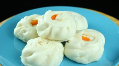 Stüdyo Chiangmai Tayland 'da, tabakta buharlı çörek.       