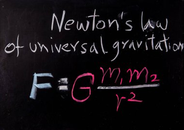 newton yasası tahtada