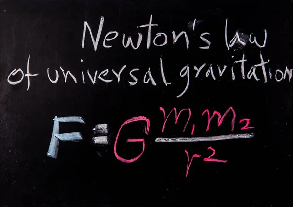 Newton Law Blackboard — Stock Photo, Image