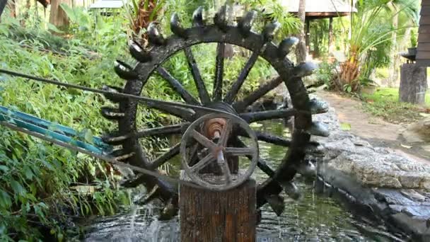 Kleines Windrad Dreht Sich Garten Chiangmai Thailand — Stockvideo