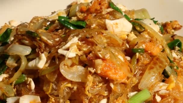 Vue Rapprochée Délicieux Repas Asiatique Aux Légumes — Video