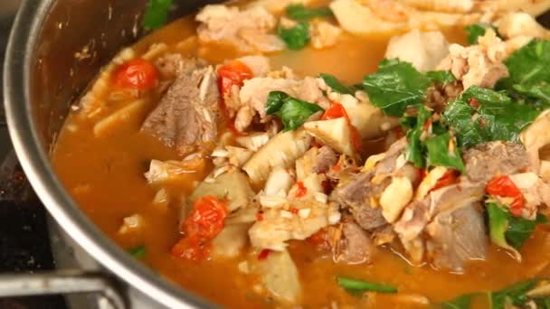 Soupe Aigre Douce Base Pâte Tamarin Cuisine Thaïlandaise Célèbre — Video