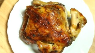 Chiangmai Tayland 'da fırında tavuk.