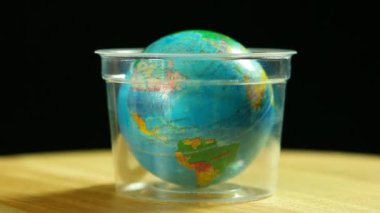 Plastic glass cover globe, in studio  Chiangmai  province Thailand.