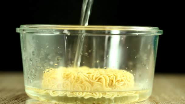 Instant Noodles Bowl — Stock Video
