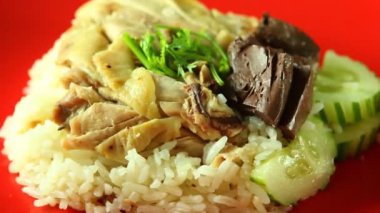 Stüdyo Chiangmai Tayland 'da tavuklu pilav..