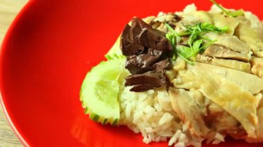 Stüdyo Chiangmai Tayland 'da tavuklu pilav..