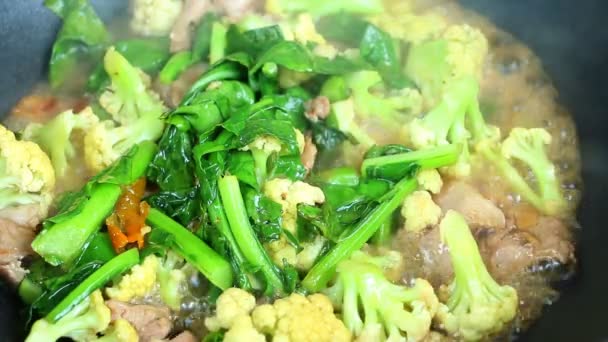 Närbild Läcker Asiatisk Mat — Stockvideo