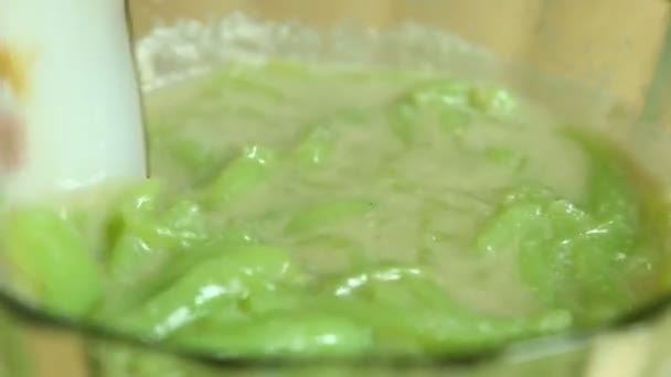 Lod Chong Dessert Kokosmelk Thaise Beroemde Dessert — Stockvideo