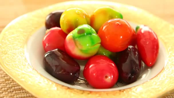 Palla Placcato Dessert Look Choup Dessert Tailandese — Video Stock