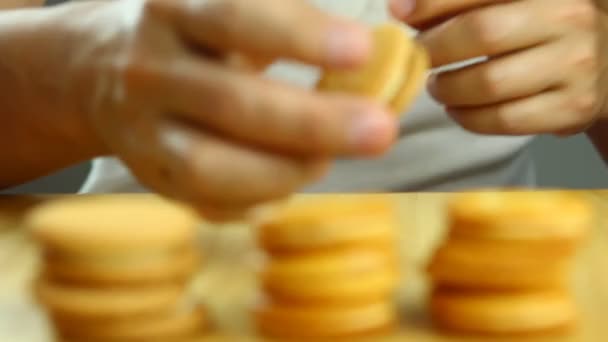 Закрыть Бутерброд Арахисовым Маслом Студии Chiangmai Thailand — стоковое видео